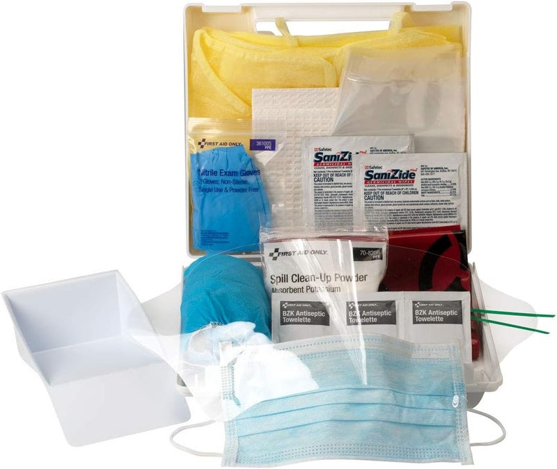 First Aid Only 23 Piece Bodily Fluid Spill Kit for Biohazard Clean-Up - Image 1